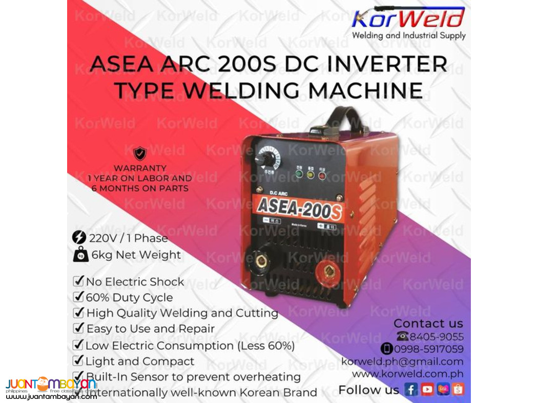 ASEA ARC 200S DC INVERTER TYPE WELDING MACHINE