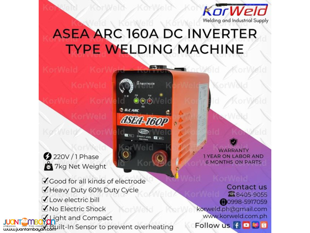 ASEA ARC 160A DC INVERTER TYPE WELDING MACHINE
