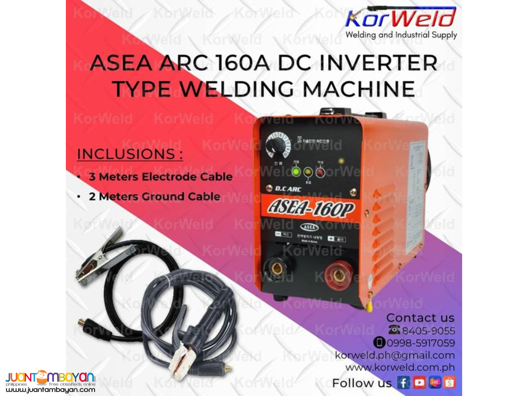 ASEA ARC 160A DC INVERTER TYPE WELDING MACHINE