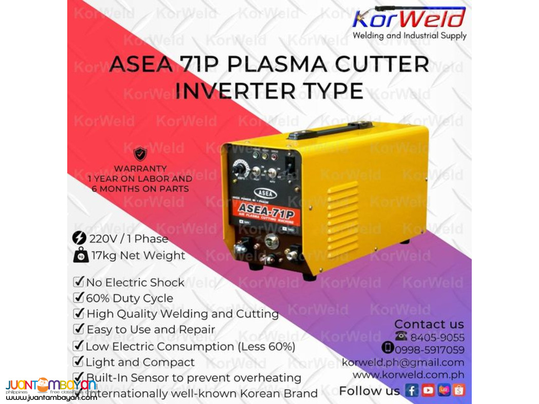 ASEA 71P PLASMA CUTTER INVERTER TYPE
