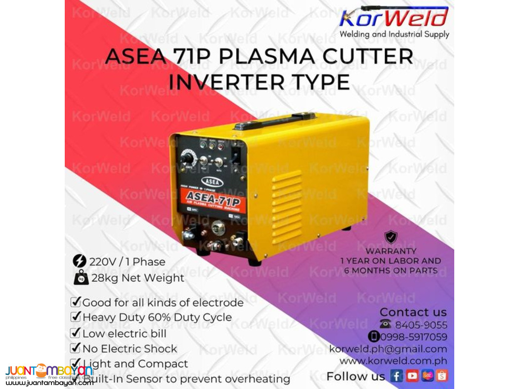 ASEA 71P PLASMA CUTTER INVERTER TYPE