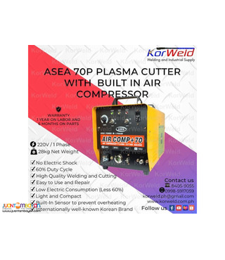 ASEA 70P PLASMA CUTTER W/ BUILT IN AR COMPRESSOR