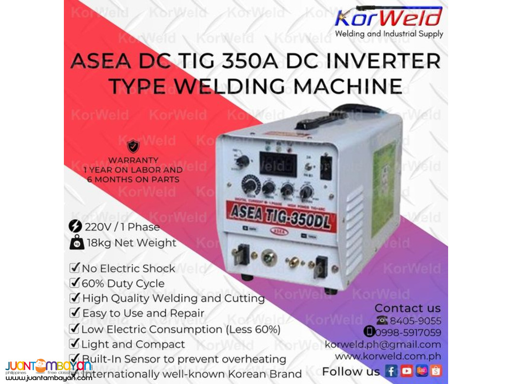 ASEA DC TIG 350A INVERTER TYPE WELDING MACHINE