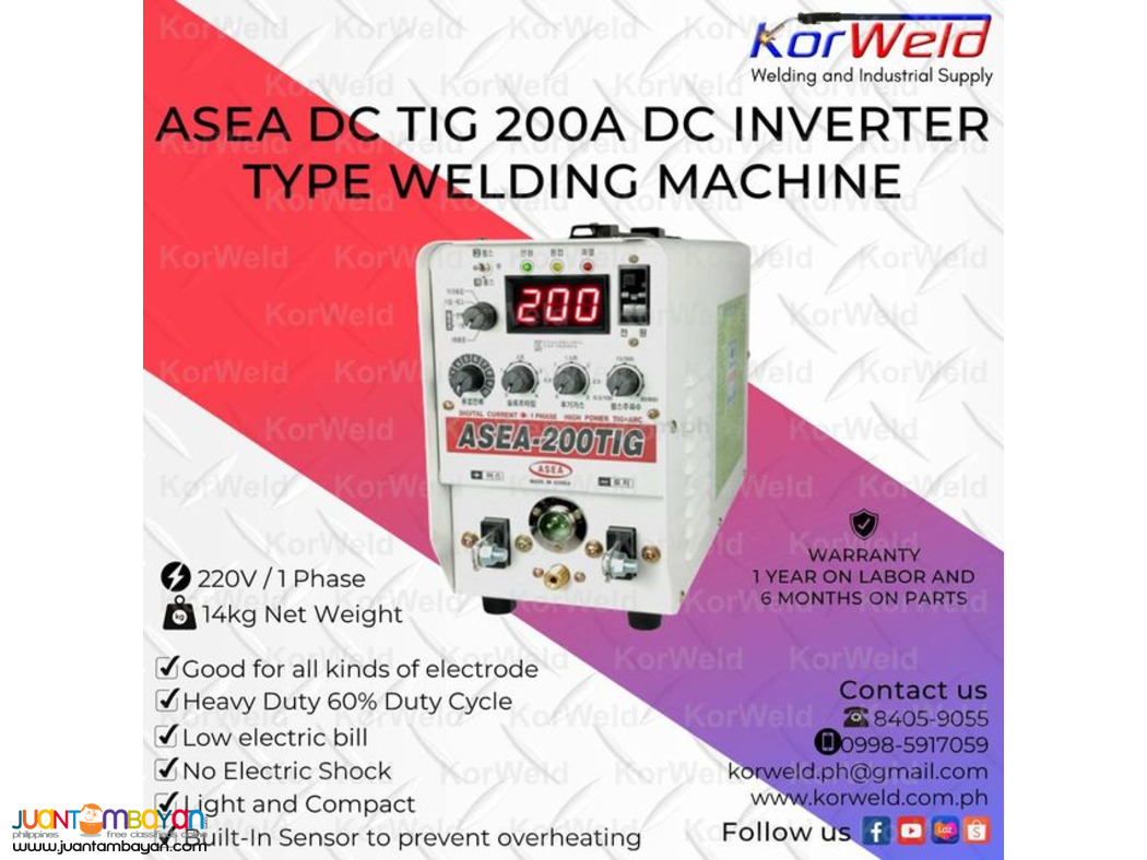 ASEA DC TIG 200A INVERTER TYPE WELDING MACHINE
