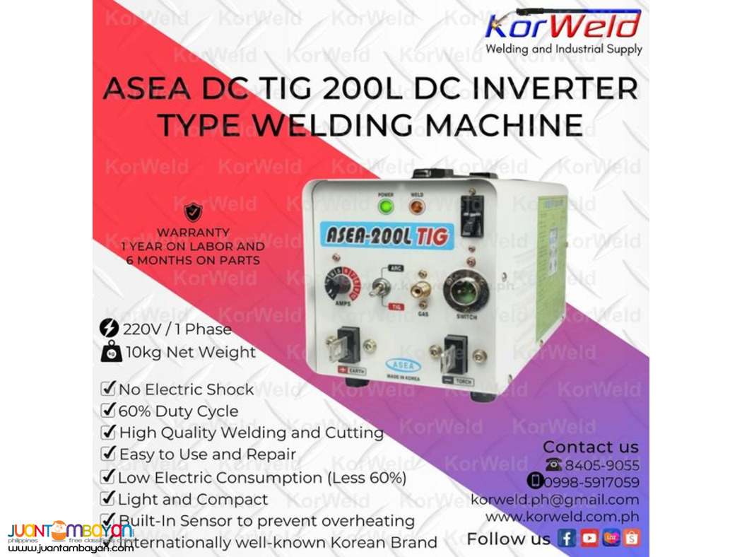 ASEA DC TIG 200L INVERTER TYPE WELDING MACHINE