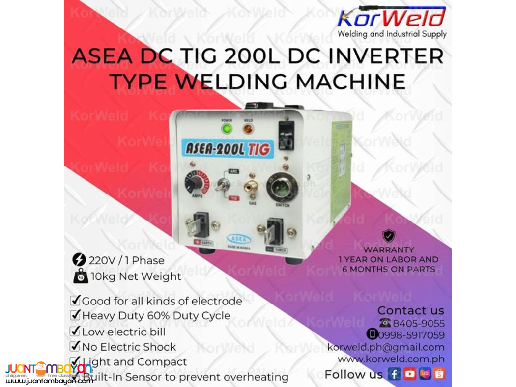 ASEA DC TIG 200L INVERTER TYPE WELDING MACHINE