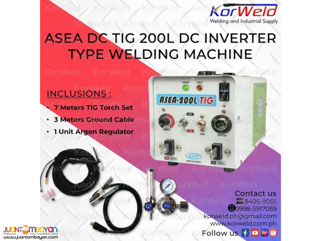 ASEA DC TIG 200L INVERTER TYPE WELDING MACHINE