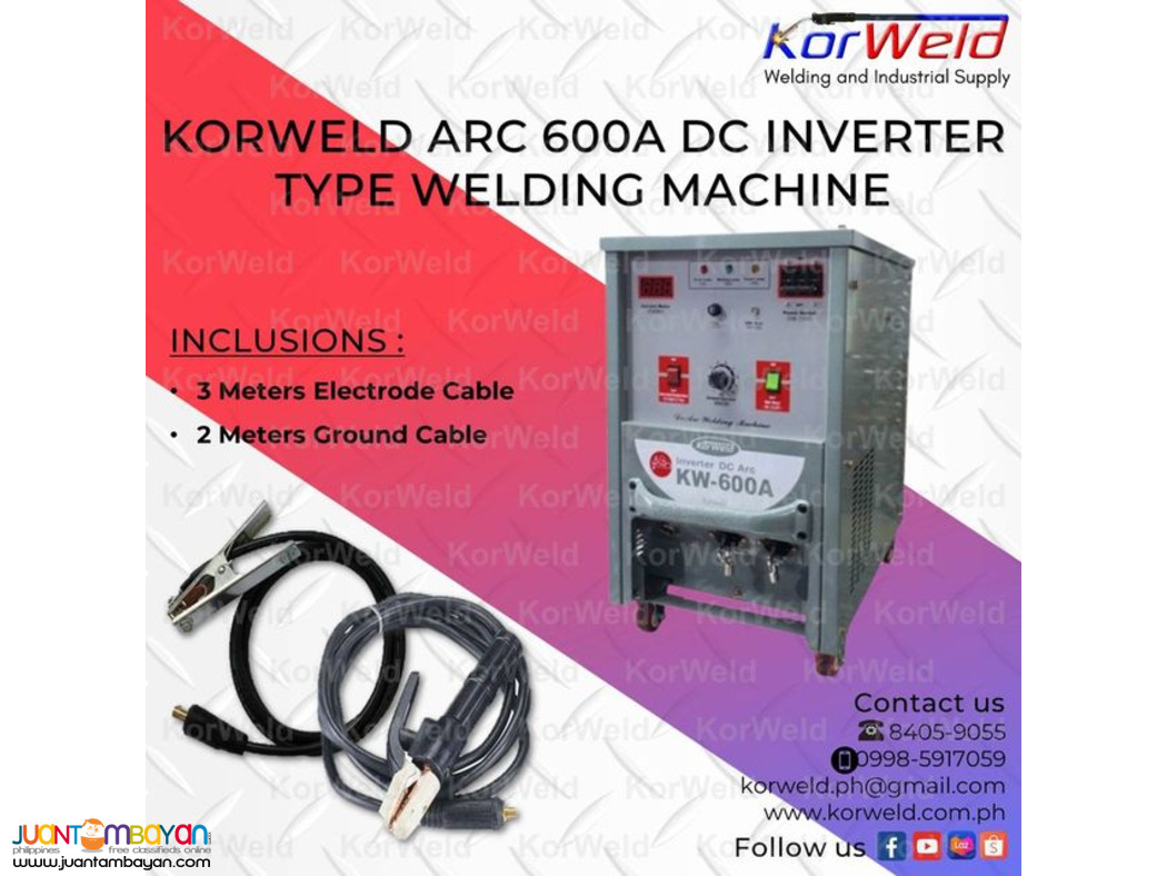 KORWELD ARC 600A DC INVERTER TYPE WELDING MACHINE