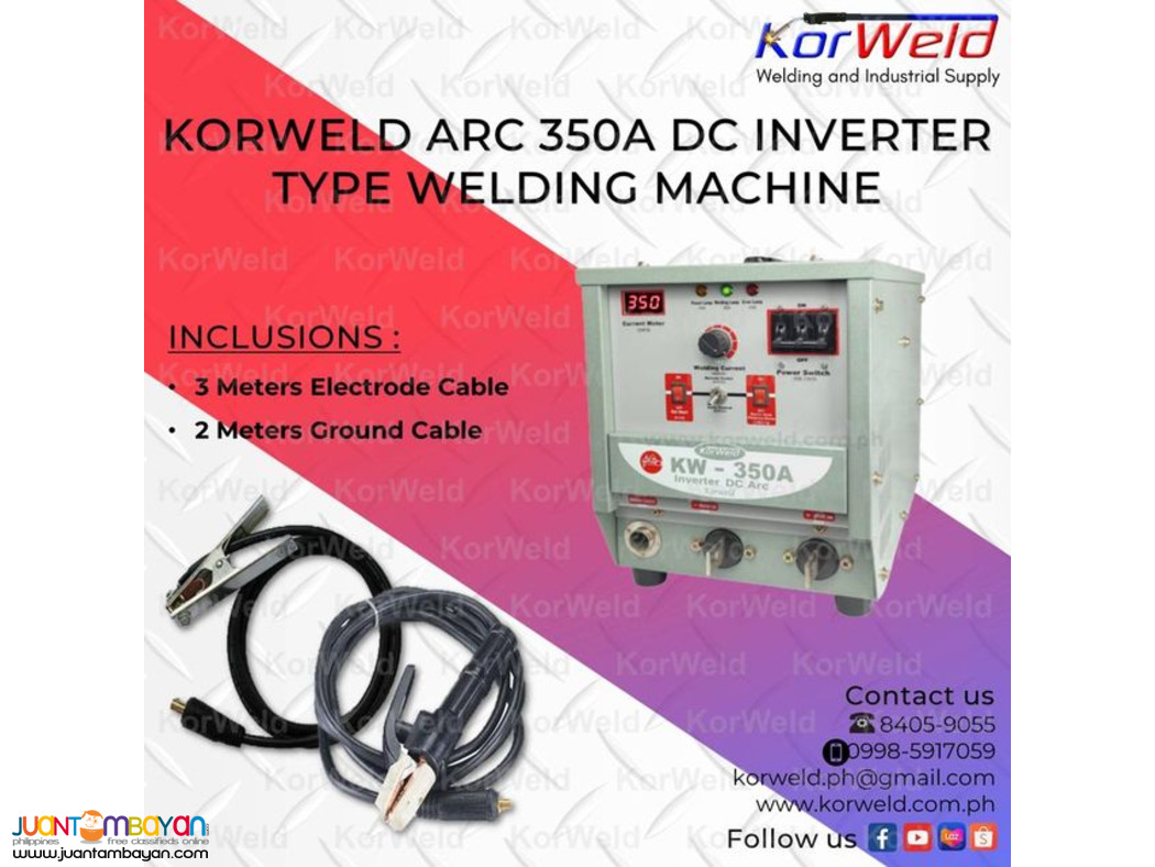 KORWELD ARC 350A DC INVERTER TYPE WELDING MACHINE