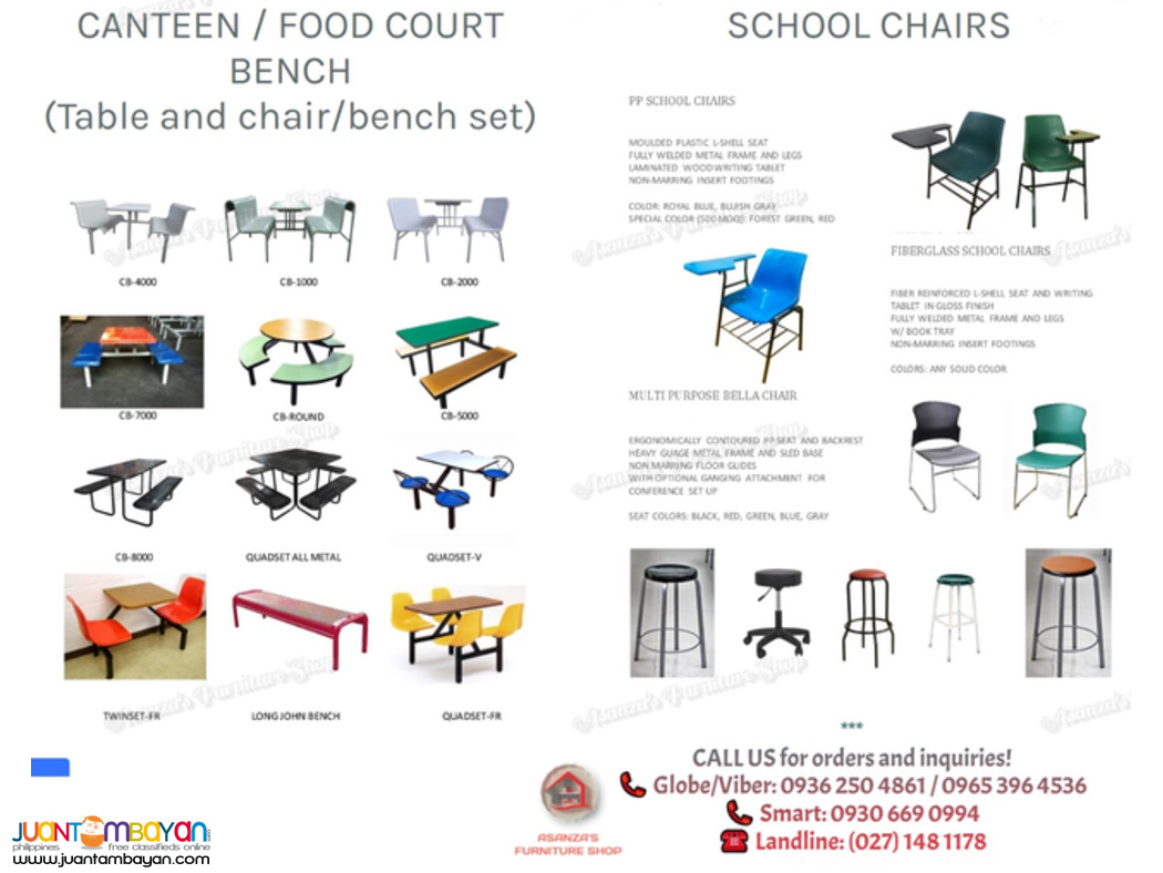 BANQUET/MULTIPURPOSE/CANTEEN/SCHOOL/HOTEL&RESTAURANT TABLE-CHAIR