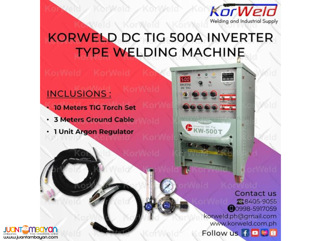 KORWELD DC TIG 500A INVERTER TYPE WELDING MACHINE