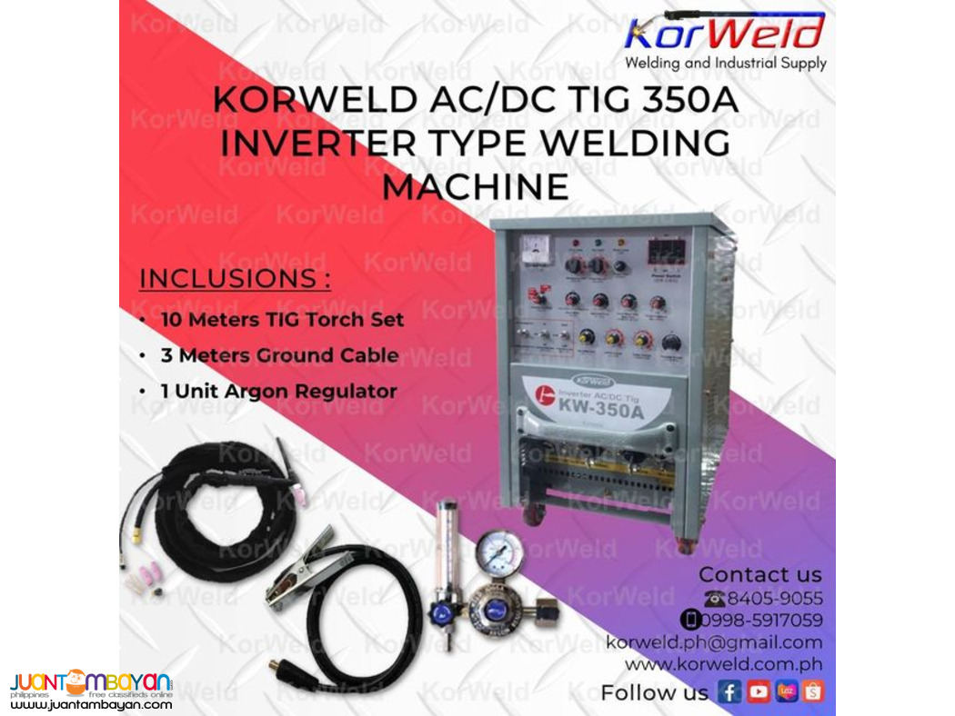 KORWELD AC/DC TIG 350A INVERTER TYPE WELDING MACHINE