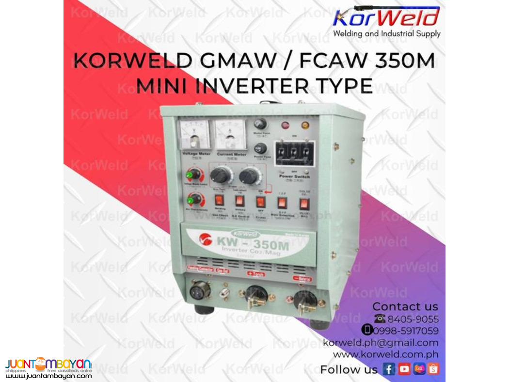 KORWELD GMAW / FCAW 350M MINI INVERTER TYPE