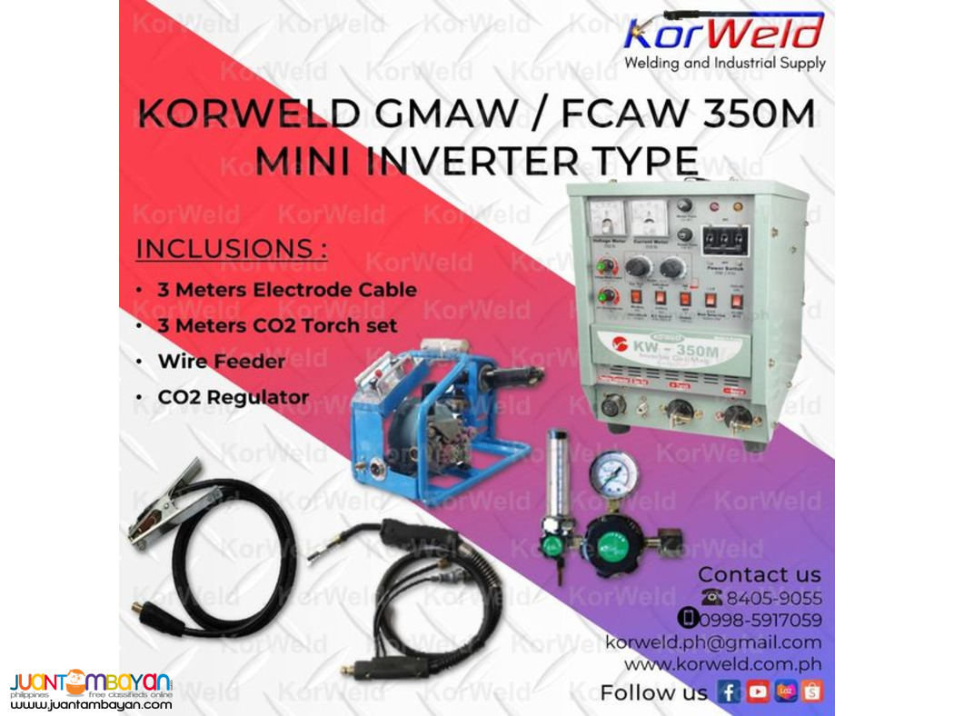 KORWELD GMAW / FCAW 350M MINI INVERTER TYPE