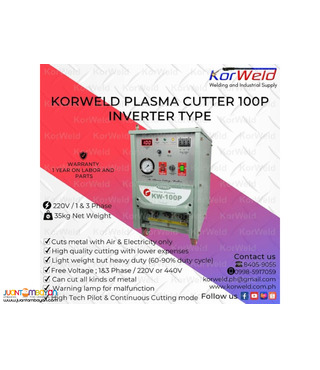KORWELD PLASMA CUTTER 100P INVERTER TYPE