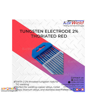 TIG Accessories- Tungsten Electrode Thoriated RED & Pure GREEN
