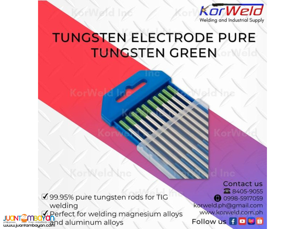 TIG Accessories- Tungsten Electrode Thoriated RED & Pure GREEN