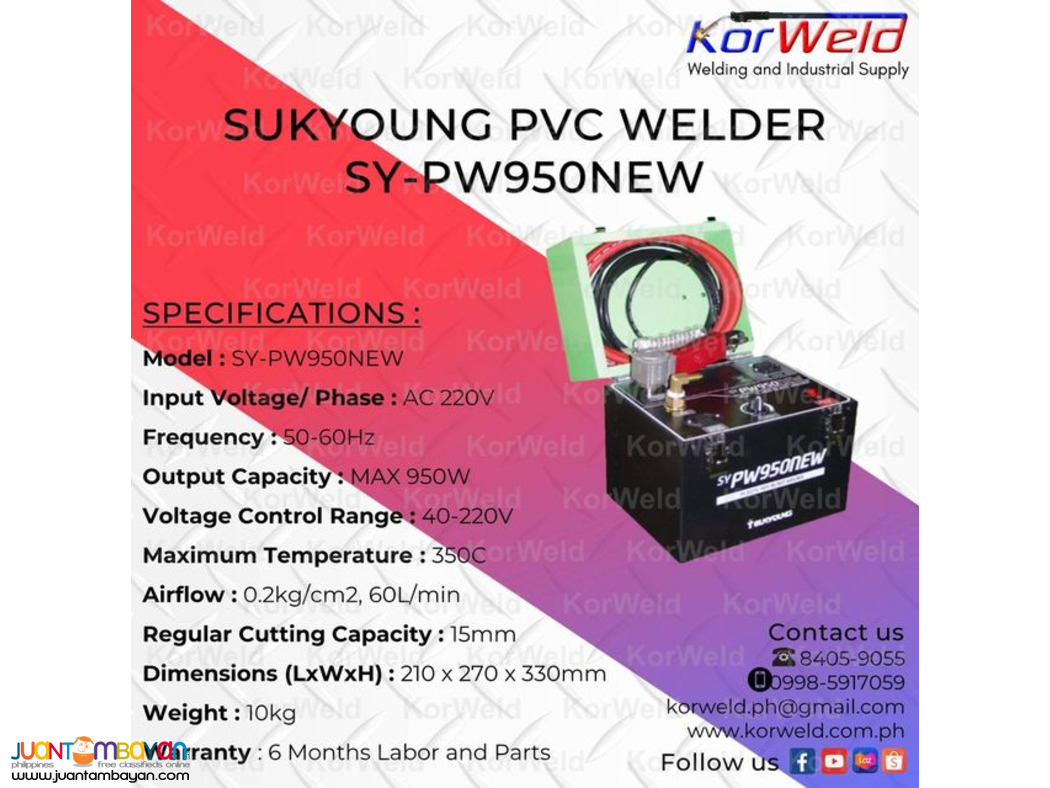 Sukyoung PVC Welder SY-PW950NEW