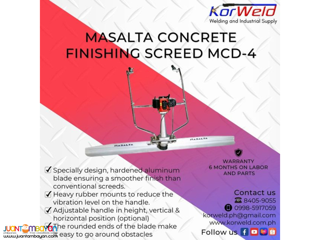 Masalta Concrete Finishing Screed MCD-4