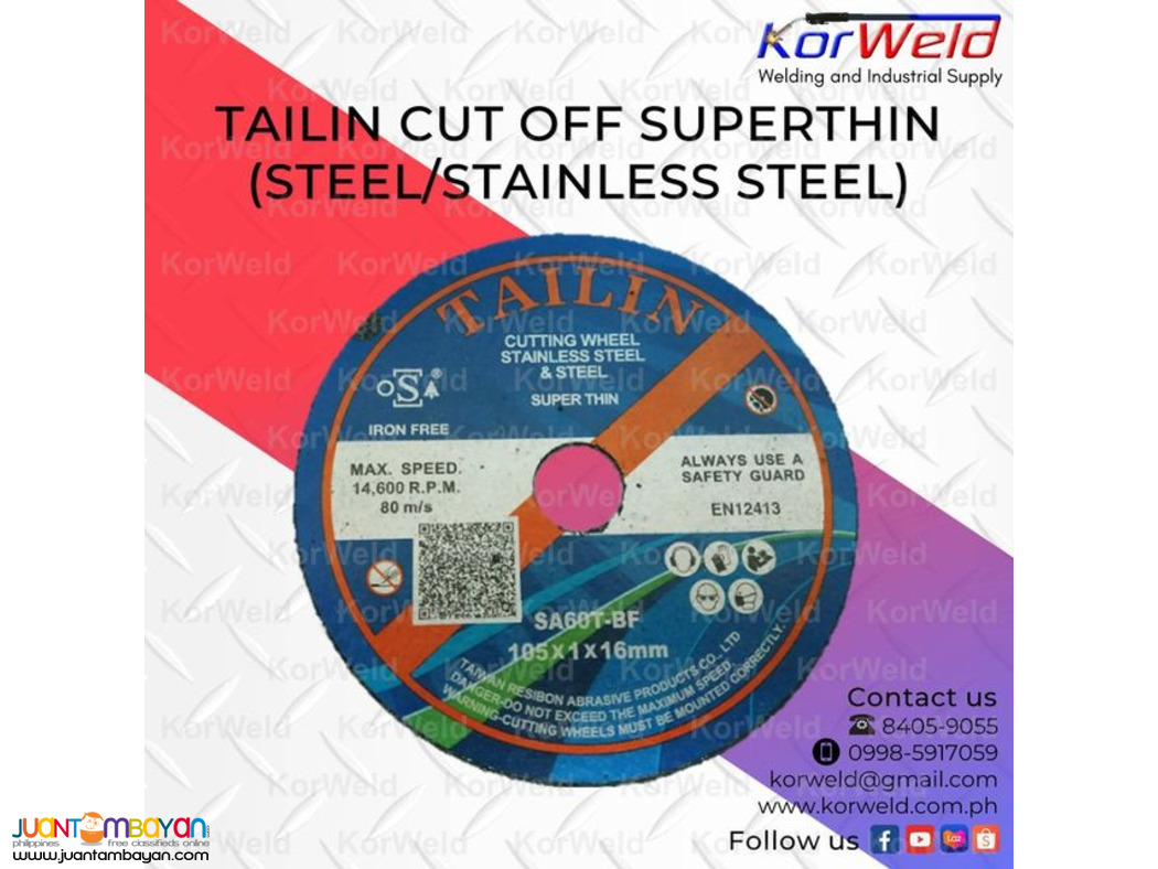 Tailin Cut Off Superthin (Steel/Stainless Steel)