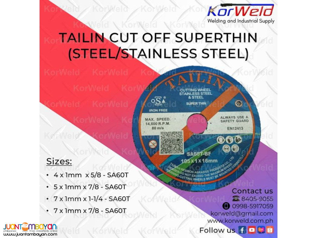 Tailin Cut Off Superthin (Steel/Stainless Steel)