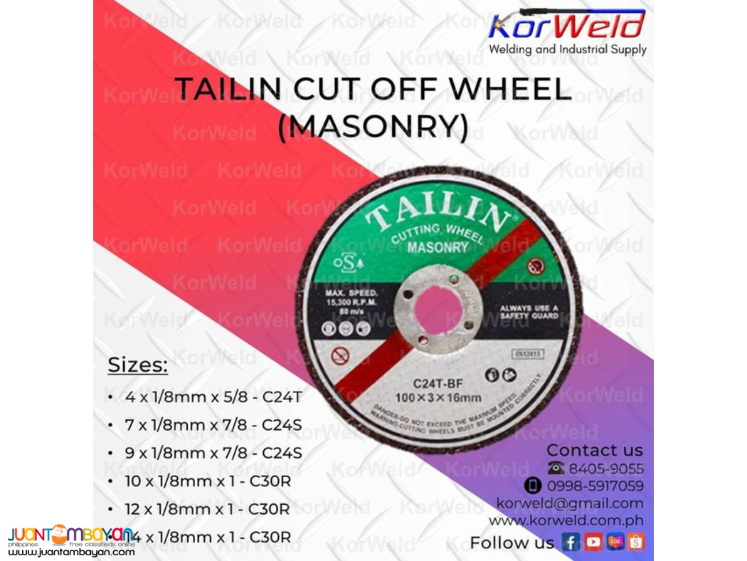 Tailin Cut Off Wheel C (Masonry)