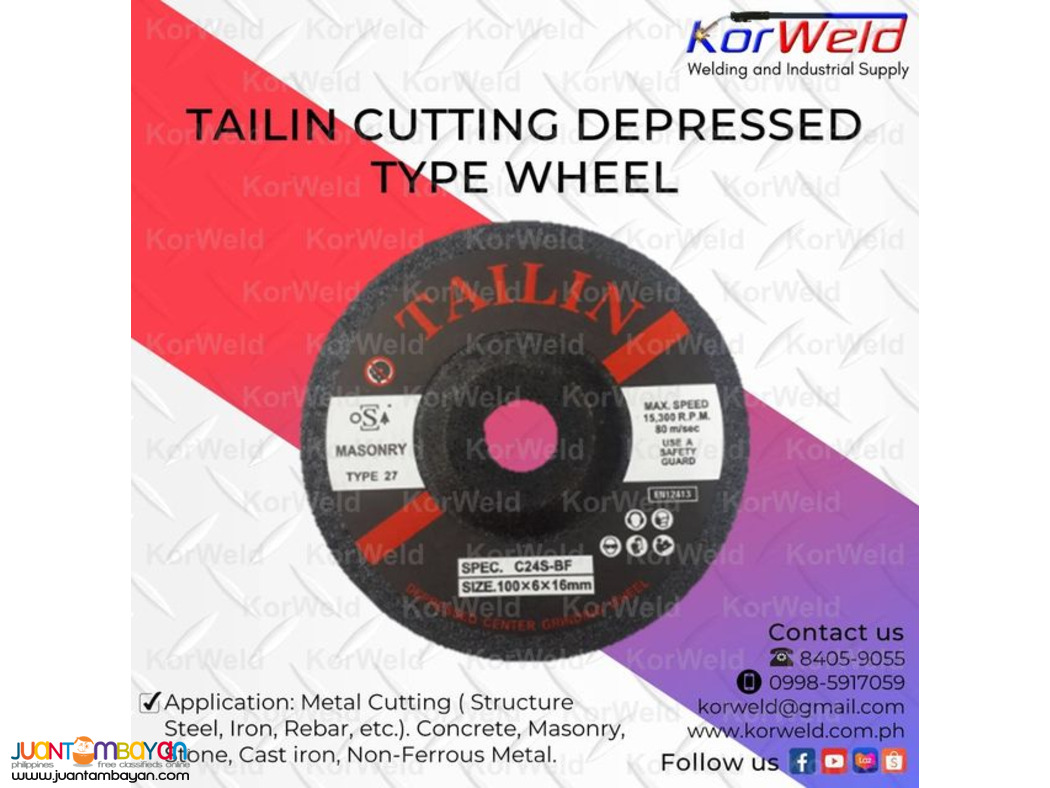 Tailin Cutting Depressed Type Wheel