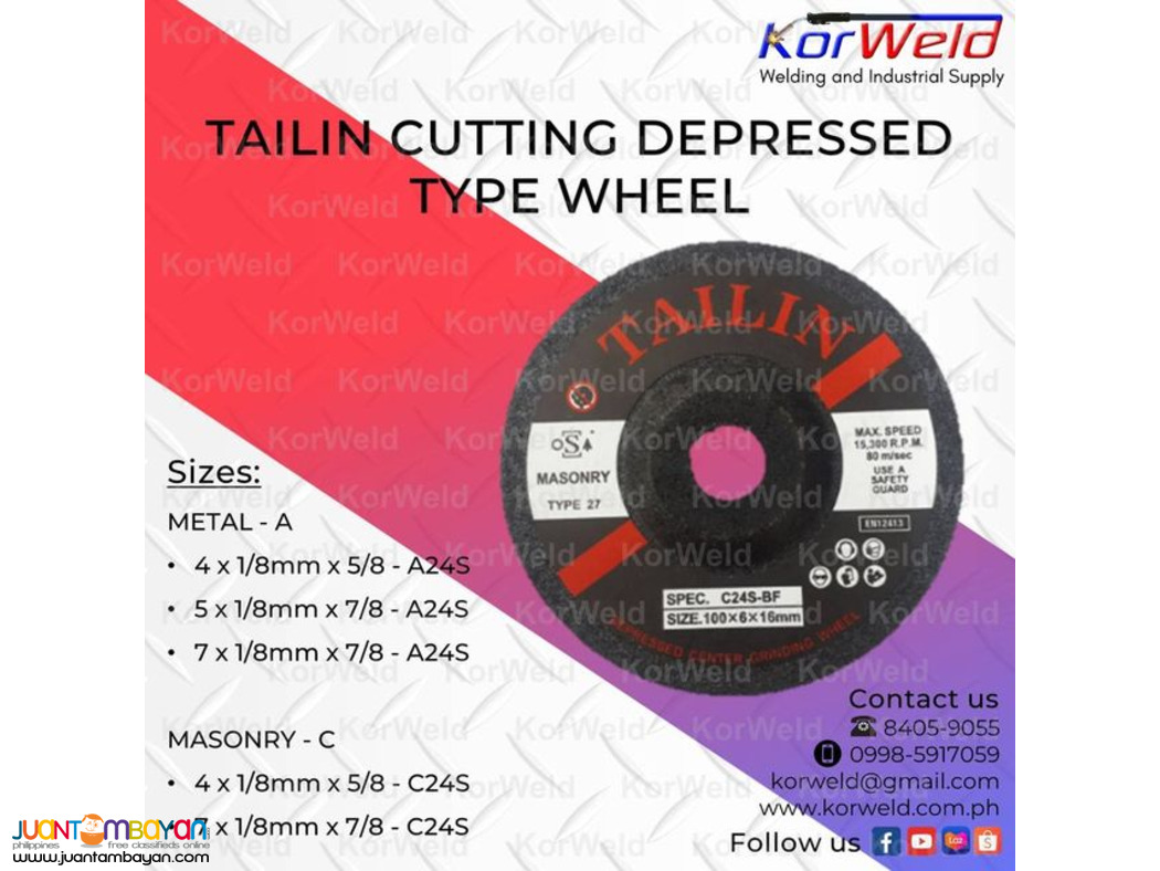 Tailin Cutting Depressed Type Wheel
