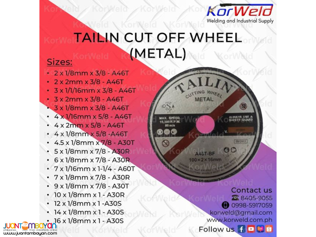 Tailin Cut Off Wheel (Metal)
