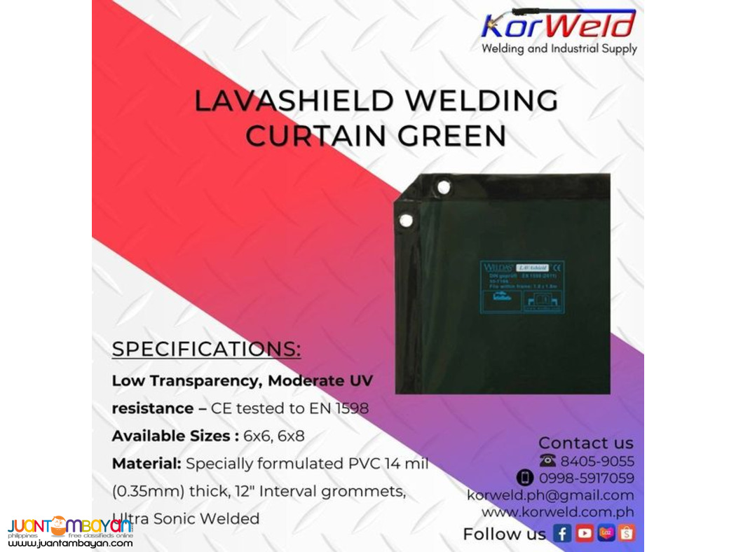 Lavashield Welding Curtain Green