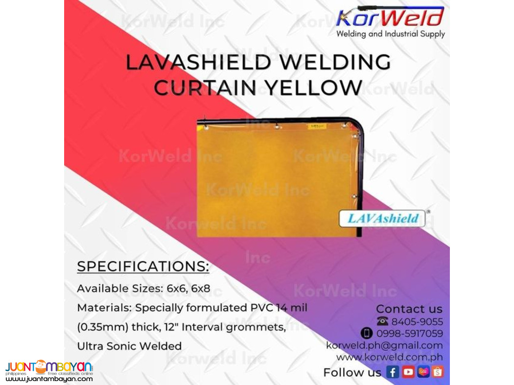 Lavashield Welding curtain Yellow