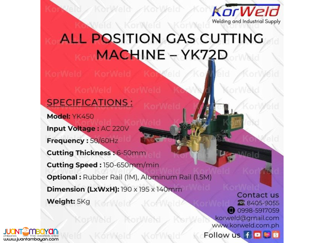 All Position Gas cutting Machine YK72D