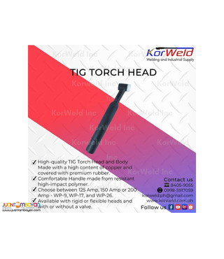 Tig Torch Head, With Valvle, Flexible & Ceramic Cup, Torch Switch