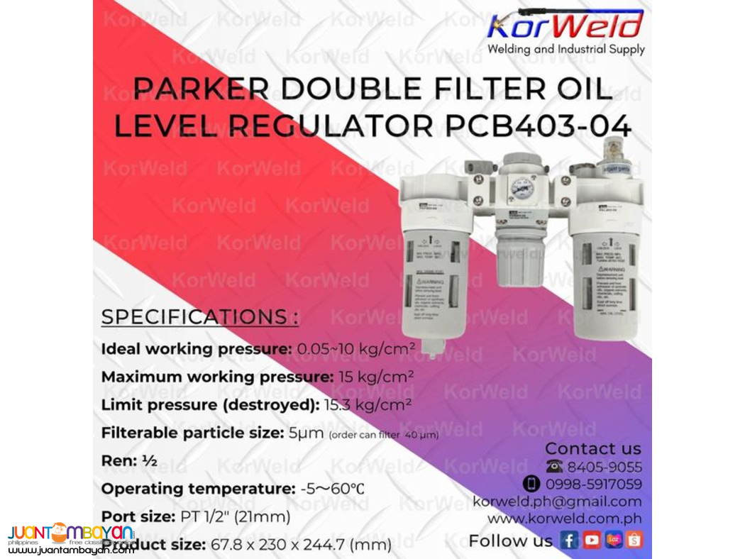  Parker Double Filter Oil Level Regulator PCB403-04