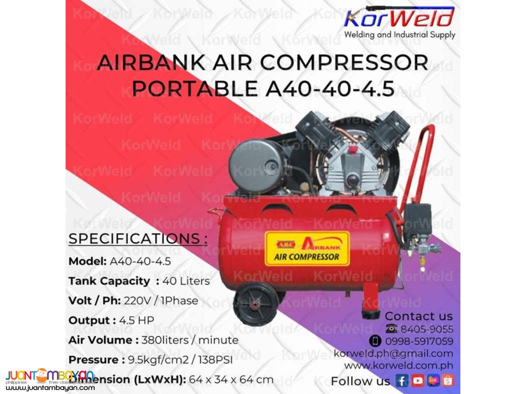 Airbank Air Compressor Portable A40-40-4.5