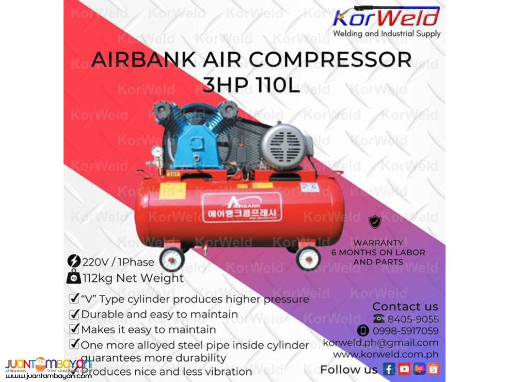 Airbank Air Comp 3HP 110L 