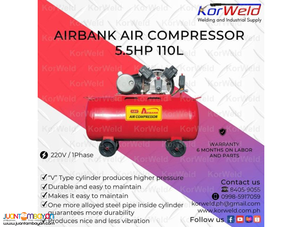 Airbank Air Compressor 5.5HP 110L