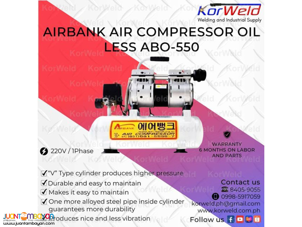 Airbank Air Compressor Oil Less ABO-550