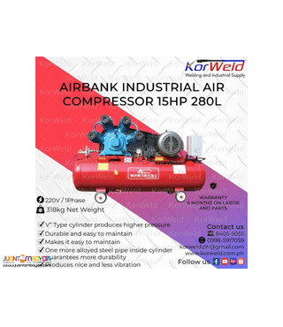 Airbank Industrial Air Compressor 15HP 280L