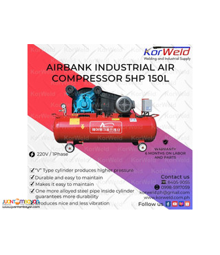 Airbank Industrial Air Compressor 5HP 150L