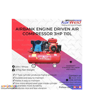 Airbank Engine Driven Air Compressor 3Hp 110L