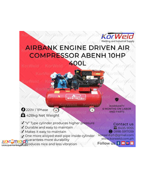 Airbank Engine Driven Air Compressor ABENH 10HP 400L