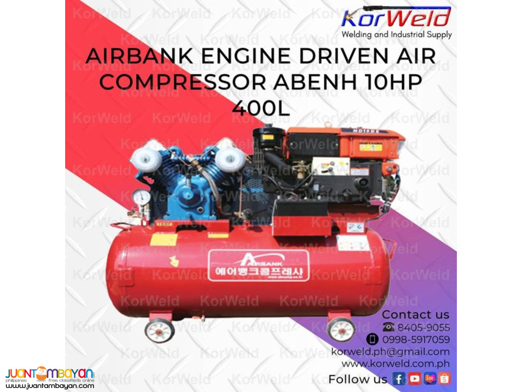 Airbank Engine Driven Air Compressor ABENH 10HP 400L