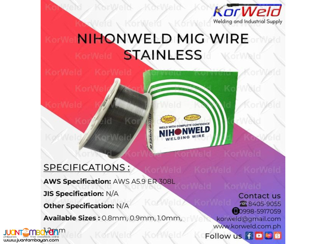 Nihonweld Mig Wire Stainless