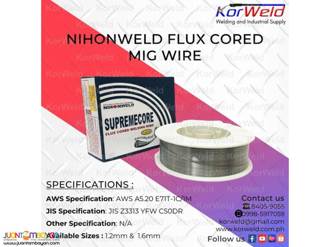 Nihonweld Flux Cored Mig Wire
