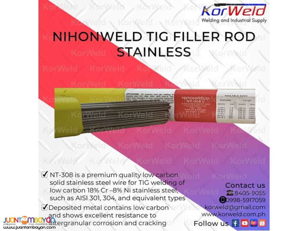 Nihonweld Tig Filler Rod Stainless