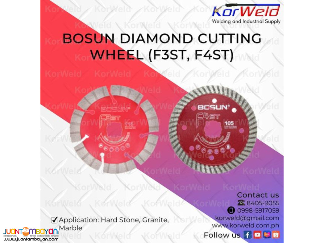 Bosun Diamond Cutting Wheel (F3ST, F4ST)