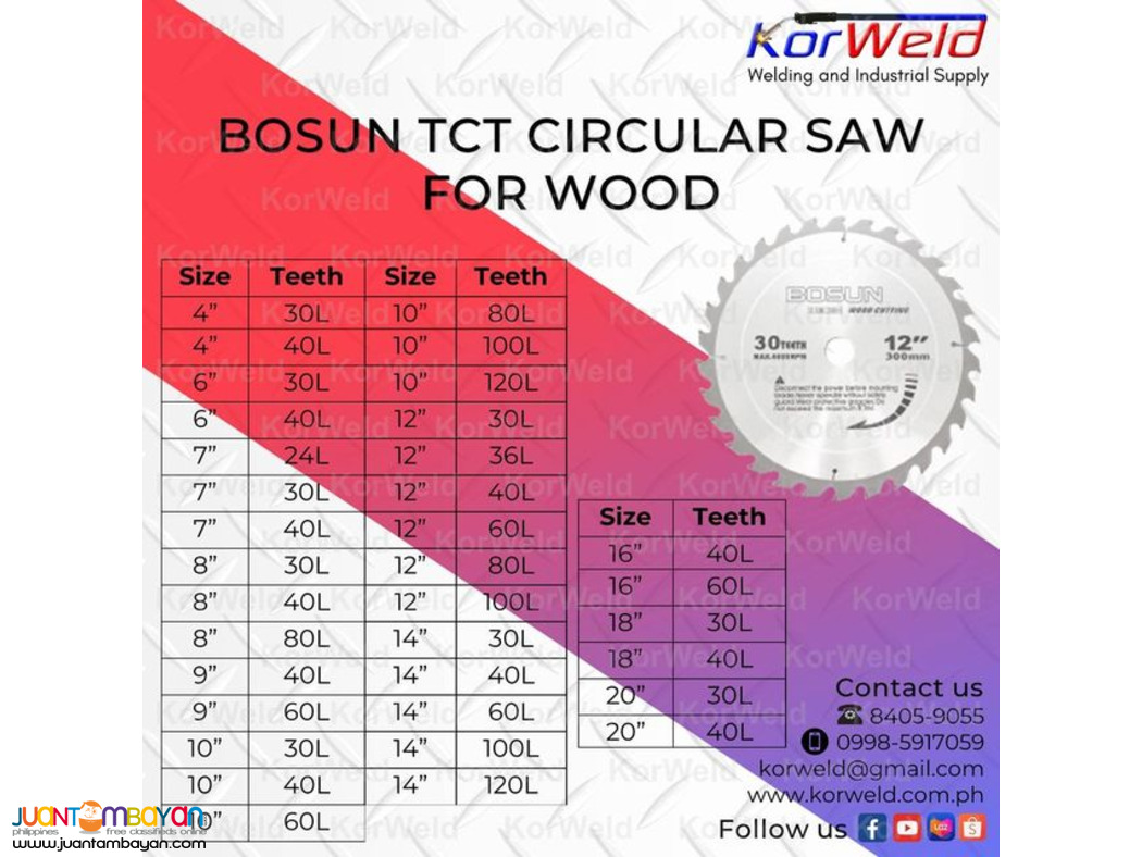 Bosun TCT Circular Saw For Wood