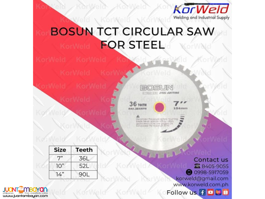  Bosun TCT Circular Saw For Steel