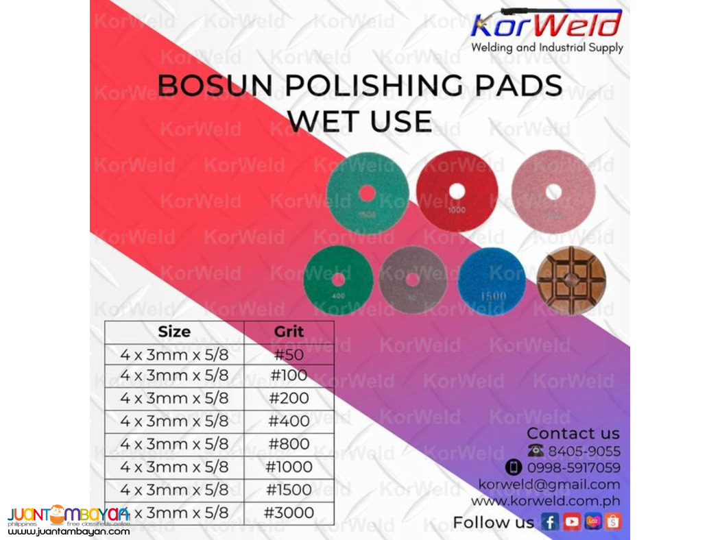 Bosun Polishing Pads Wet Use